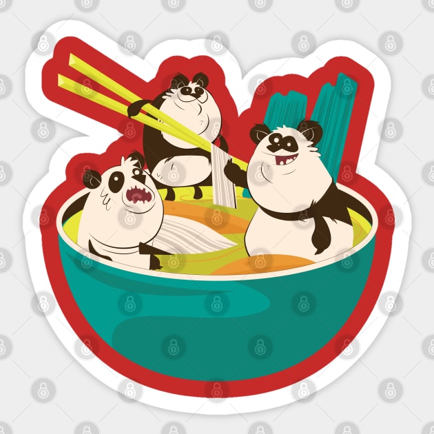 Panda Ramen Sticker by madeinchorley